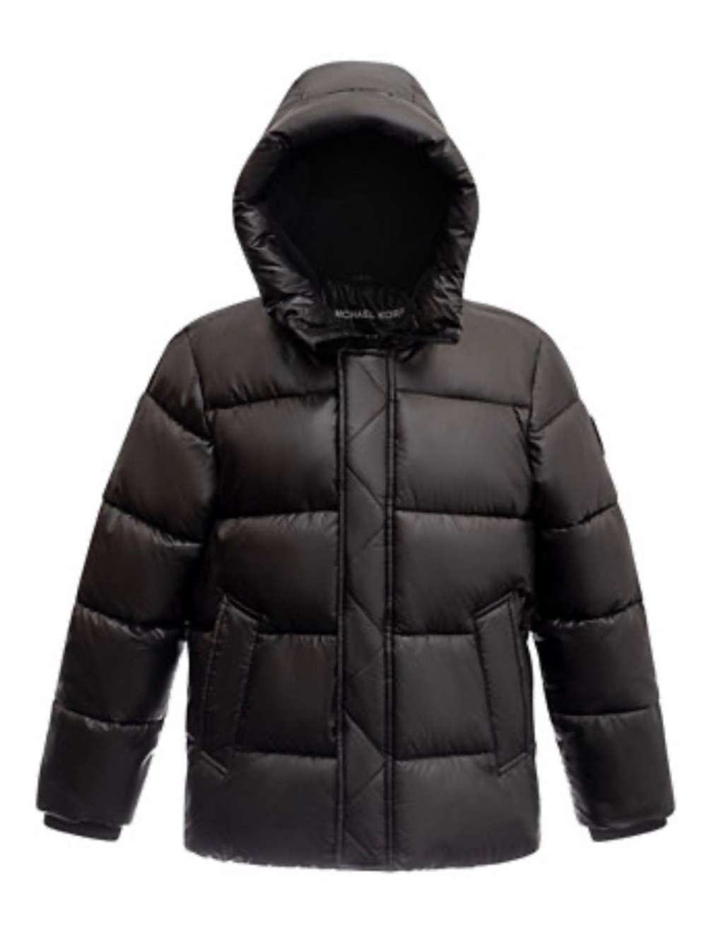 Michael Kors Black Quilted Hooded Puffer Jacket, Big Boys Size 14/16, NWT